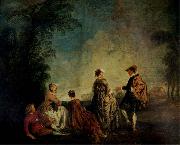 WATTEAU, Antoine An Embarrassing Proposal oil painting picture wholesale